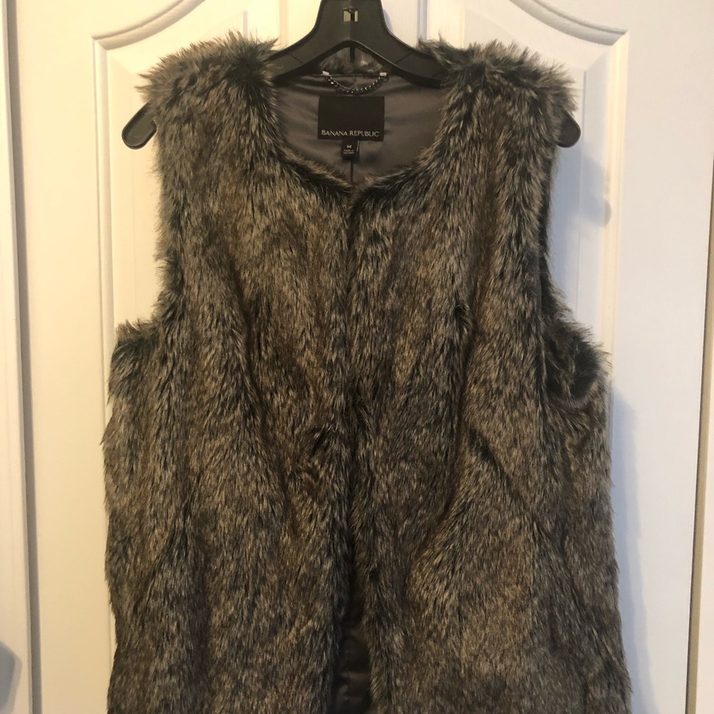 Banana Republic Faux Fur Vest